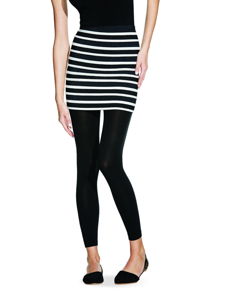 No Nonsense Footless Tights - Super Opaque Control Top Black